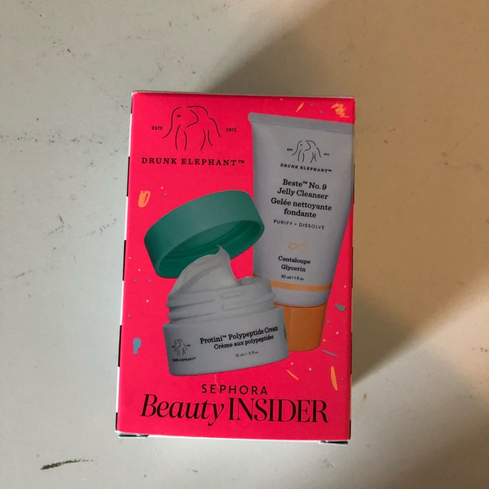 Drunk elephant cream and cleanser
